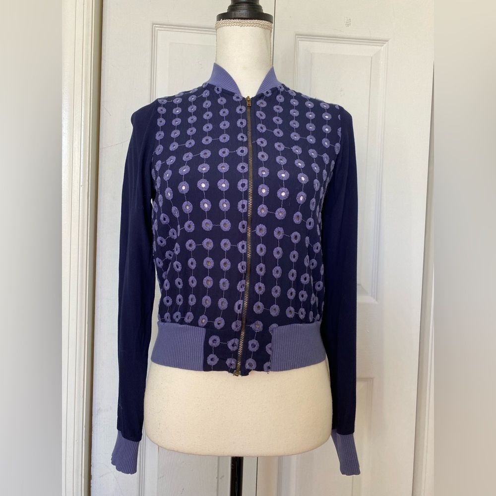 Amadi Navy and Lilac Lace Jacket